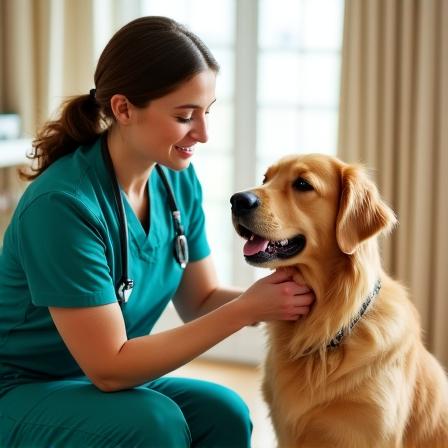 Groomer consulting with a pet owner