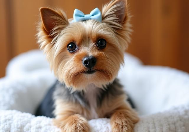 Puppy looking clean after a bath and tidy