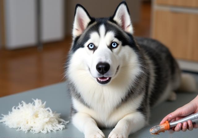 De-shedding treatment for a Husky