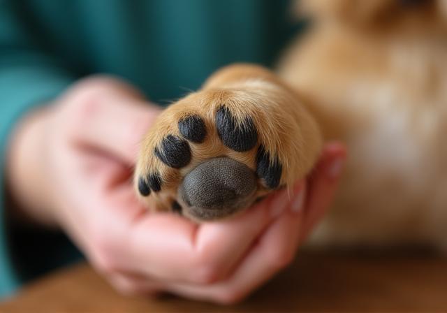 Gentle paw trimming and nail care