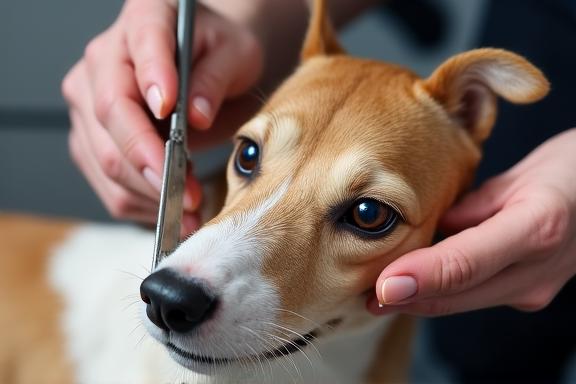 Wire Fox Terrier being hand-stripped